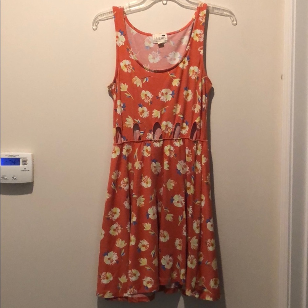 PacSun floral cut out dress